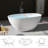 51"×27" Freestanding Soaking Tub Solid Surface Bathtub