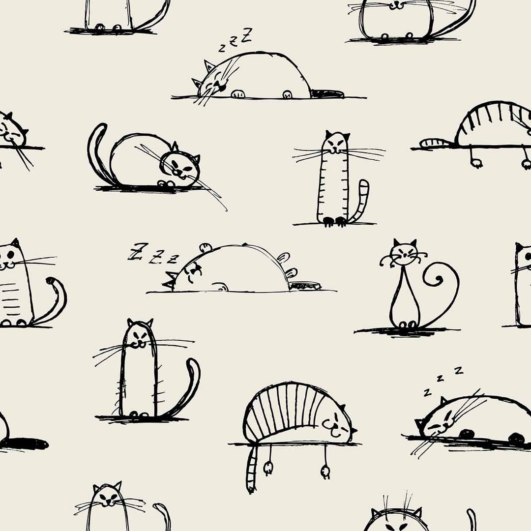 Cat Smooth Peel and Stick Wallpaper Panel WallsByMe 