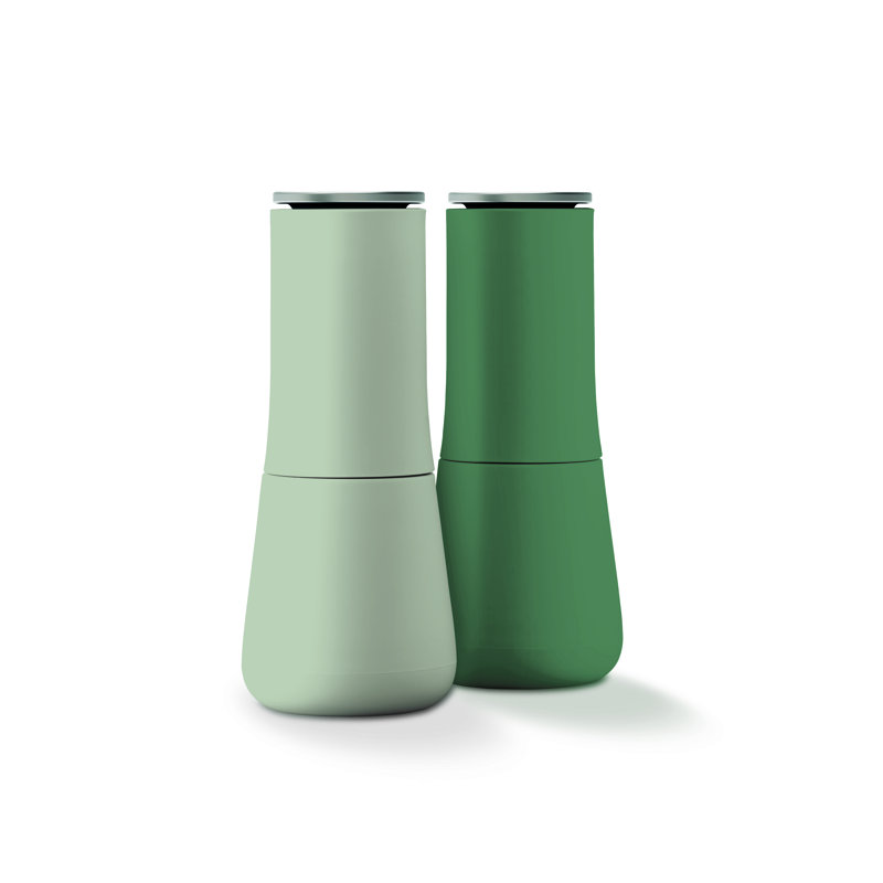 Milltop Non-Spill Salt and Pepper Mills, Sage
