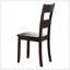Chaises d'appoint à dossier échelle en noyer vieilli (ensemble de 2) au design classique et au charme rustique pour la salle à manger et le salon