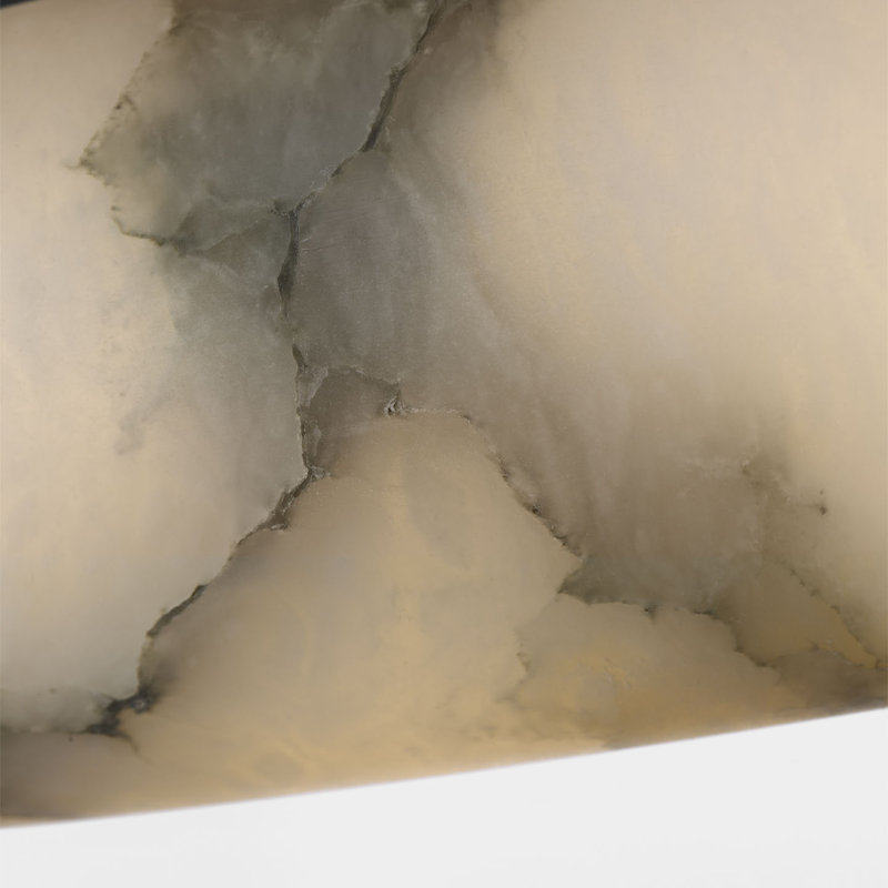 Kelly Wearstler Formosa 22" Flush Mount, Alabaster/Bronze