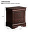 Table de chevet 2 tiroirs 23,5 po Traditional-1146550429