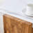 31-Inch Modern-Style Hexagonal Coffee Table,With White Marble Surface.