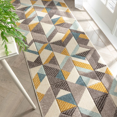 Ruby Geometric Area Rug