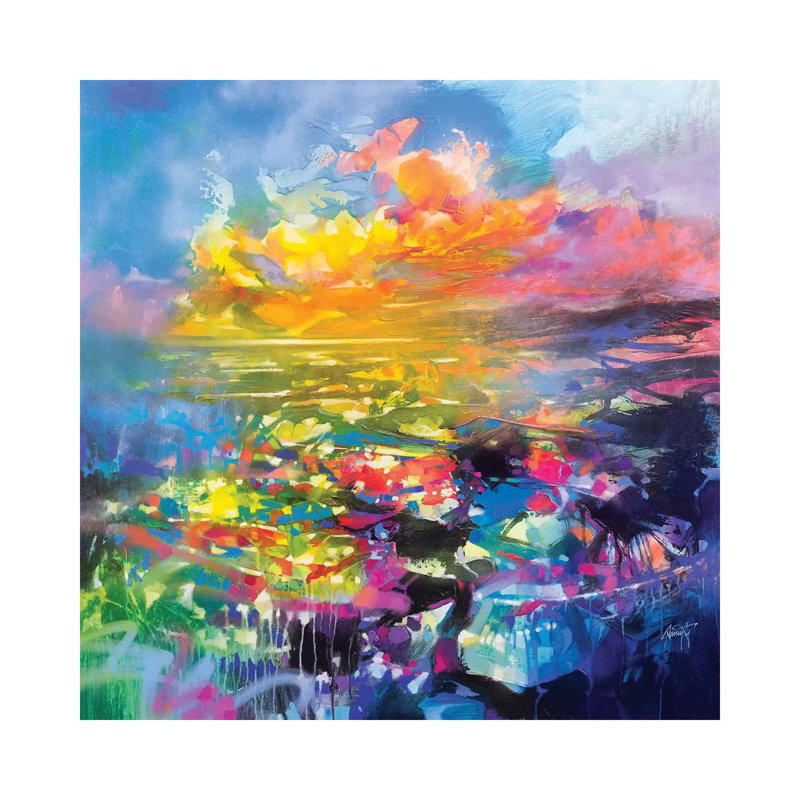 «Fluid Resson III» par Scott Naismith - impression d'art graphique, H 18 po x l 18 po x 1,5 po, Pas de tapis, Toile tendue