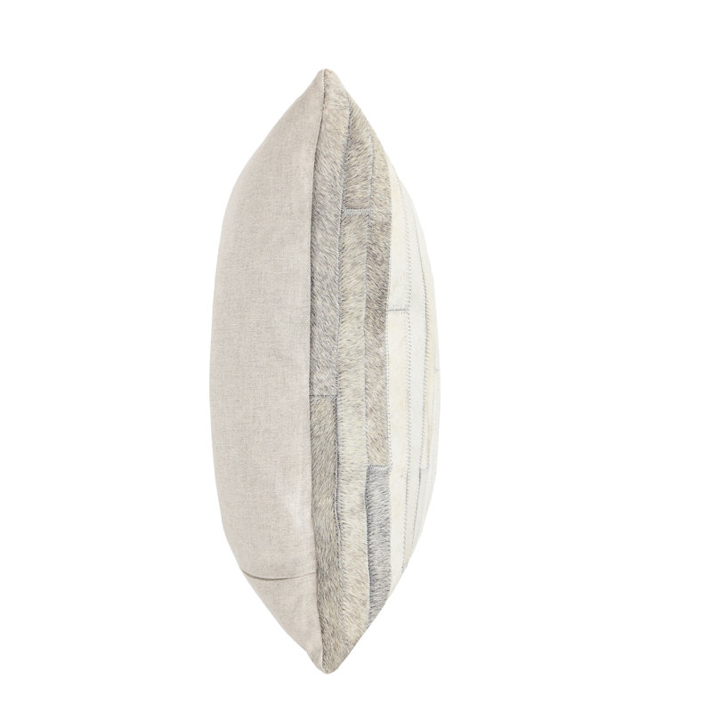 Meru Striped Hair On Hide Throw Pillow