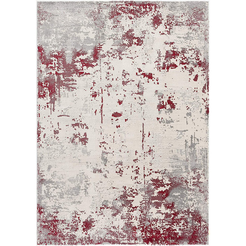 Handmade Gray/Beige/Red Area Rug, Rectangle 8' x 11'