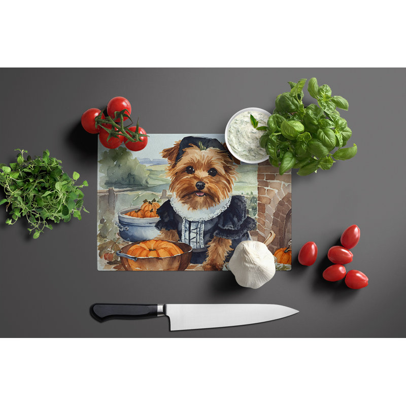 Planche à découper en verre Norfolk Terrier