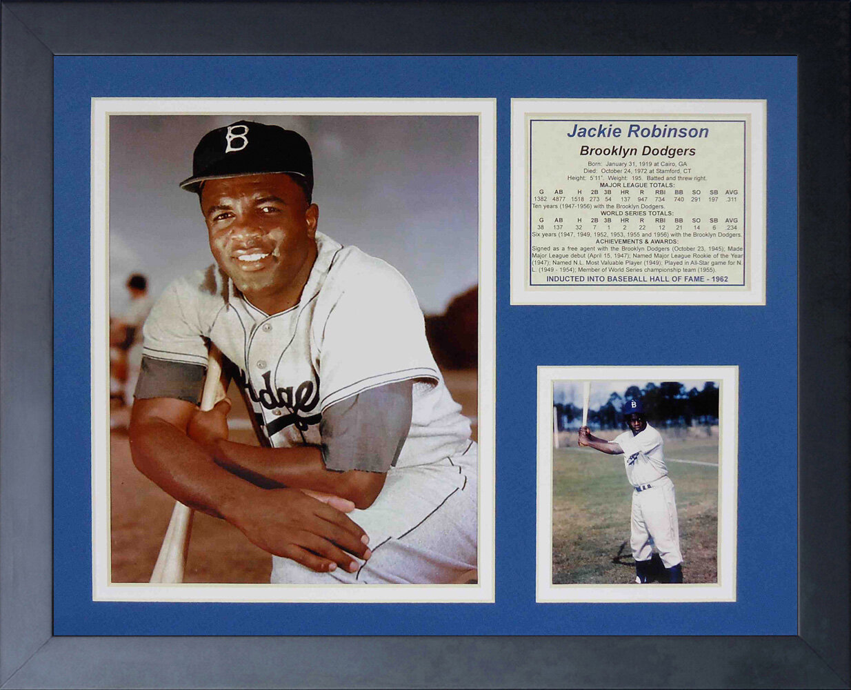 Legends Never Die Jackie Robinson Framed Memorabilia