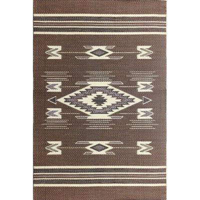 Tapis intérieur / extérieur brun / ivoire Southwestern