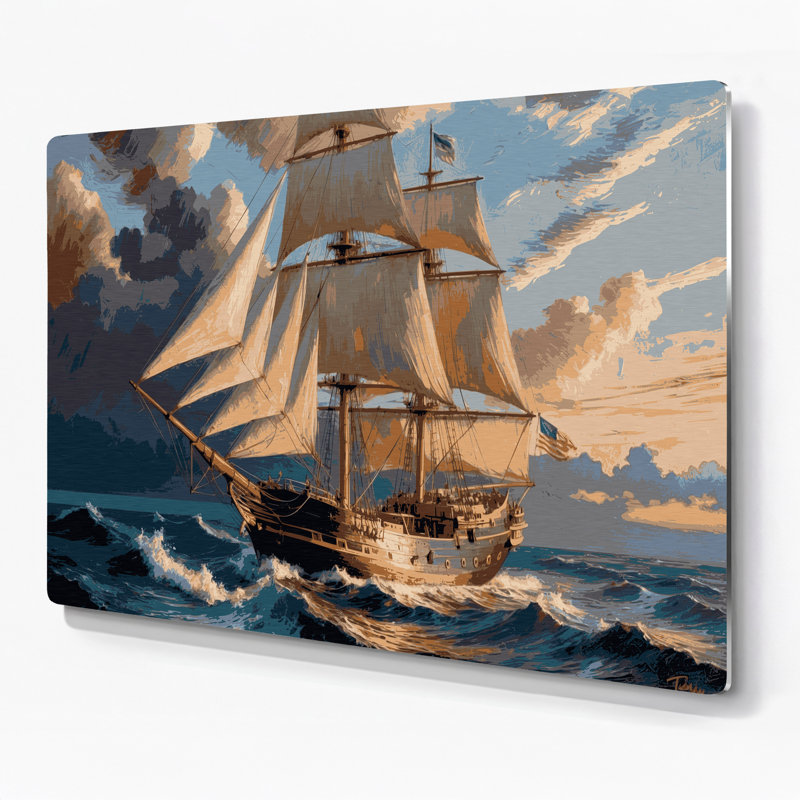 Art mural nautique classique gris nautique, H 11 po x l 14 po