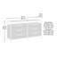 Commode double 6 tiroirs l 65 po