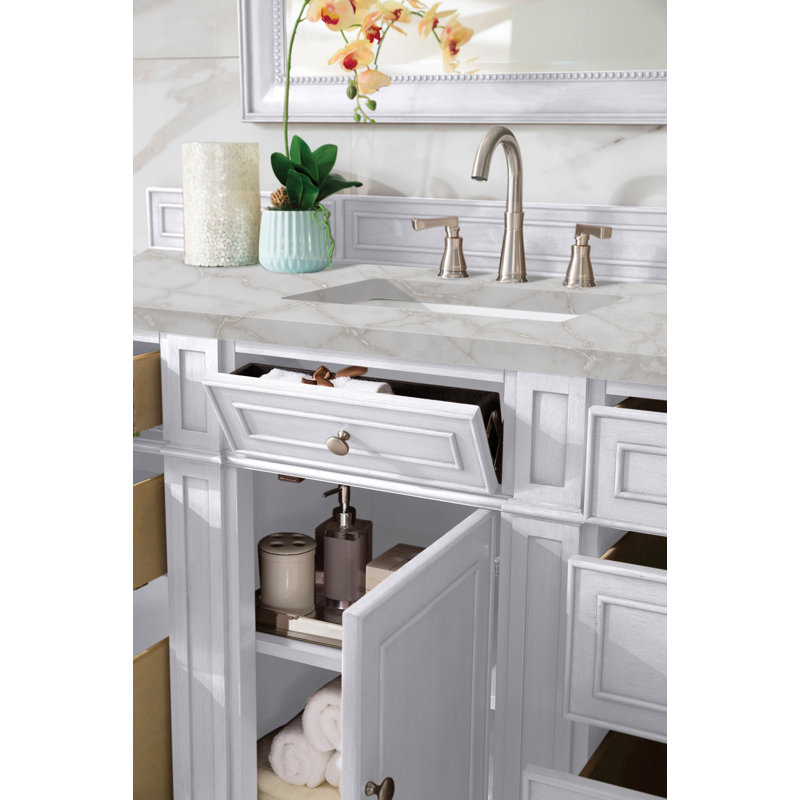 Bristol 60'' W Single Vanity, Victorian Silver, Bright White