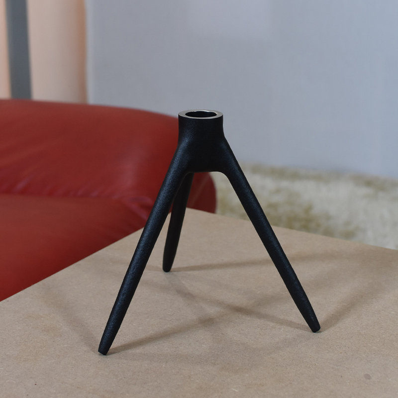 Bougeoir de table en aluminium, H 14 po x l 7 po x P 15 po