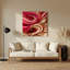 Abstraction numérique 18, art mural en métal rouge-437807919