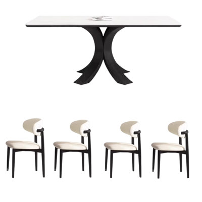 Retro rectangular dining table