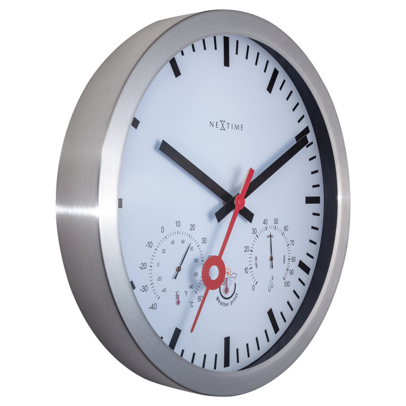 Metal Wall Clock, White