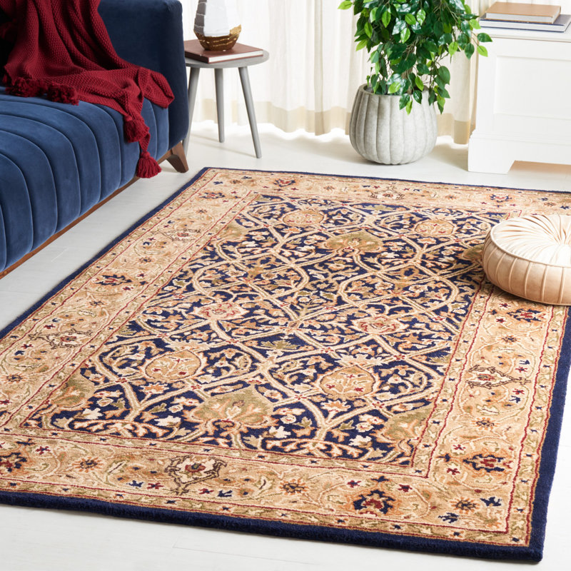 Evie Hand Tufted New Zealand Wool Oriental Rug, Rectangle 9' x 12'