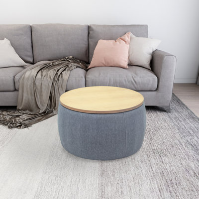 Aimeeleigh 25.52'' Wide Round Storage Ottoman with Storage