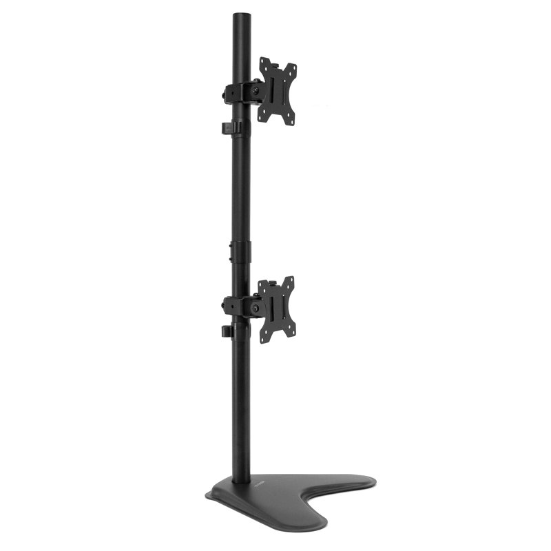Mount-It Height Adjustable Full Motion Vertical Dual Monitor Stand Fits 17" - 32" Screens