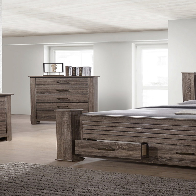 Finition naturelle en bois frappant avec commode en bois 1pc