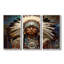 Native Art Traditional Warrior I - Ensemble d'art mural sur toile Native American-107768739-112014400