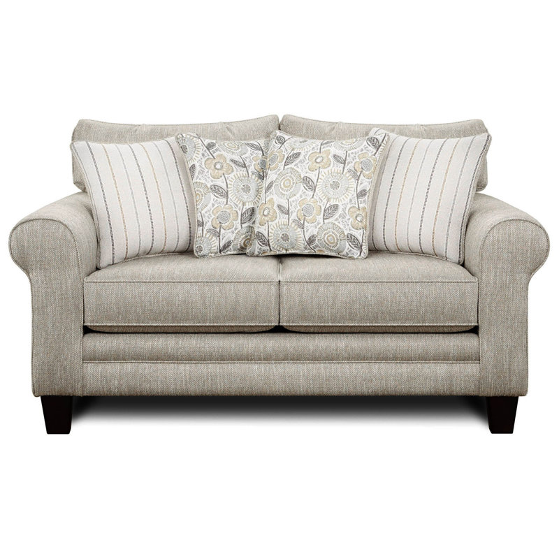 Causeuse rembourrée Nantock, 100 % polyester beige