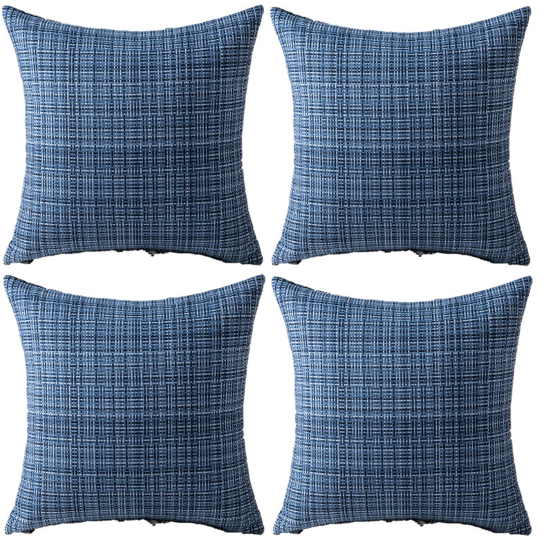 Waterproof Outdoor Pillow Covers Outdoor Reversible Pillow Cover, Navy, 18" x 18"