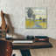  «Mustard Yellow Fields» par Silvia Vassileva, art mural en verre acrylique, 12 po x 12 po