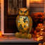Halloween Hibou autoportant Lidell - présentoir de jardin en bois fabriqué à la main par G. Debrekht