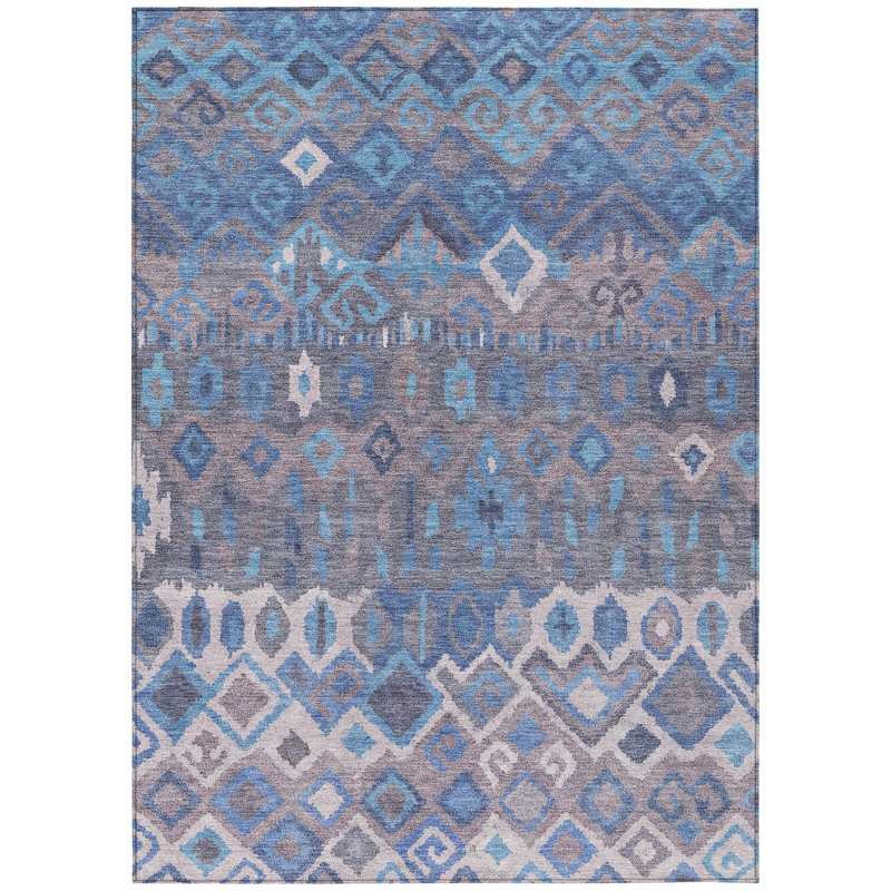 Machine Washable Indoor/Outdoor Matteson ACN2304 Casual Rug, Rectangle 10' x 14'