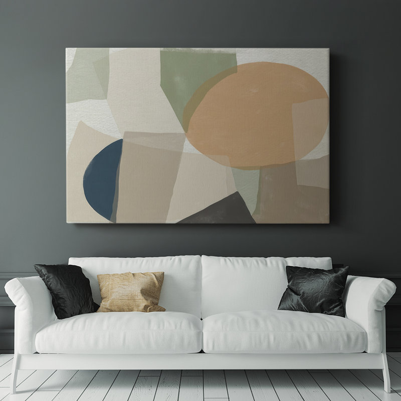 Collage Rhythm II -Galery Wrarap Cavas, H 12 po x l 18 po