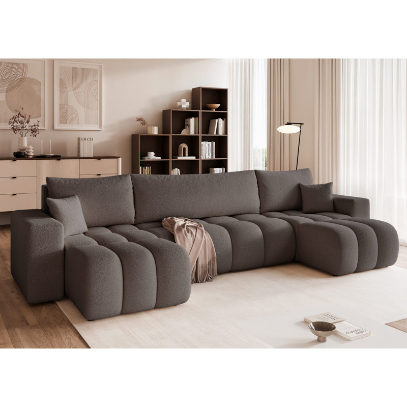 5 Seater Sofa Bed, Dark Grey
