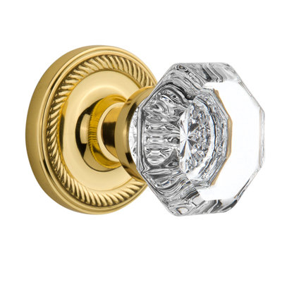 Odin Nostalgic Warehouse Rope Rosette Interior Mortise Waldorf Door Knob   
