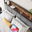 Structure de lit double, tête de lit avec station de charge, solide et stable, sans bruit, aucun sommier requis, assemblage facile, brun et gris rétro-841046736-841046766