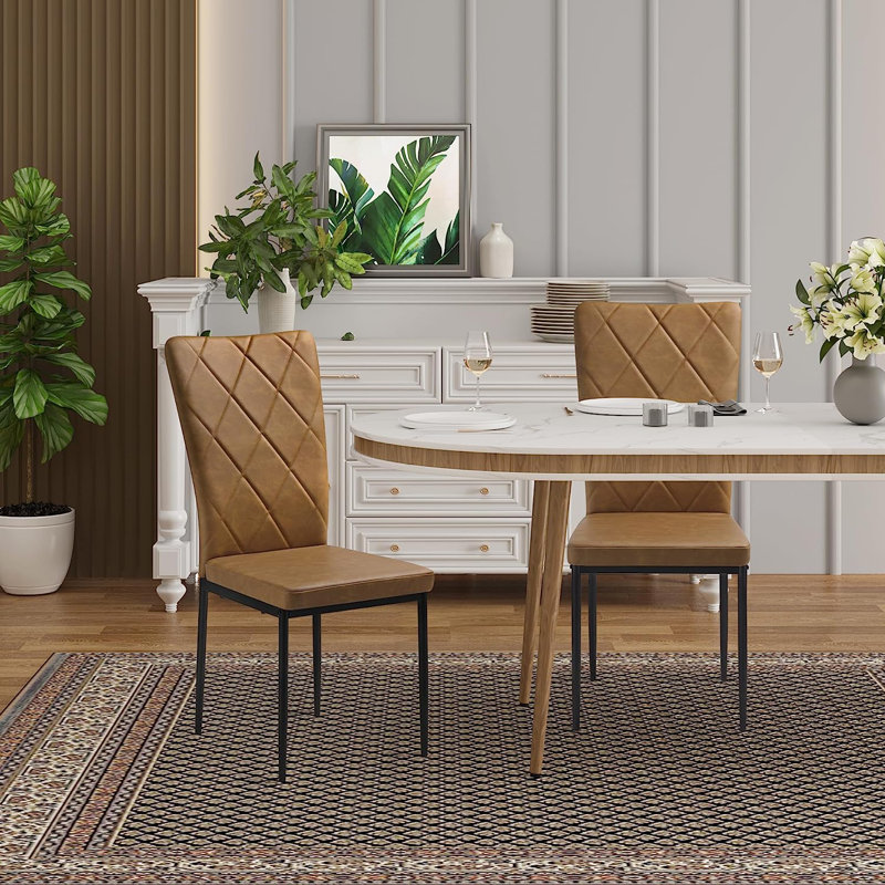 Bronwen Parsons Chair, Brown Faux Leather