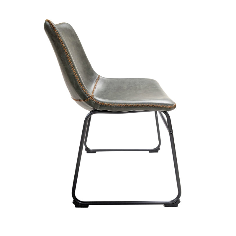 48cm H Upholstered Side Chair in Green