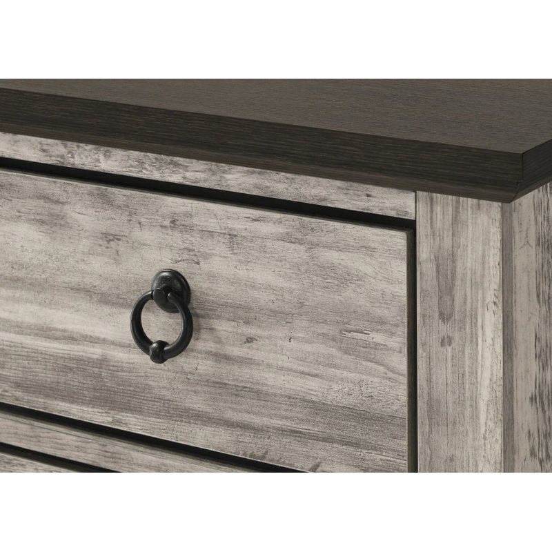 Commode de rangement rustique à deux tons avec huit tiroirs et une porte, commode de rangement pour la chambre à coucher