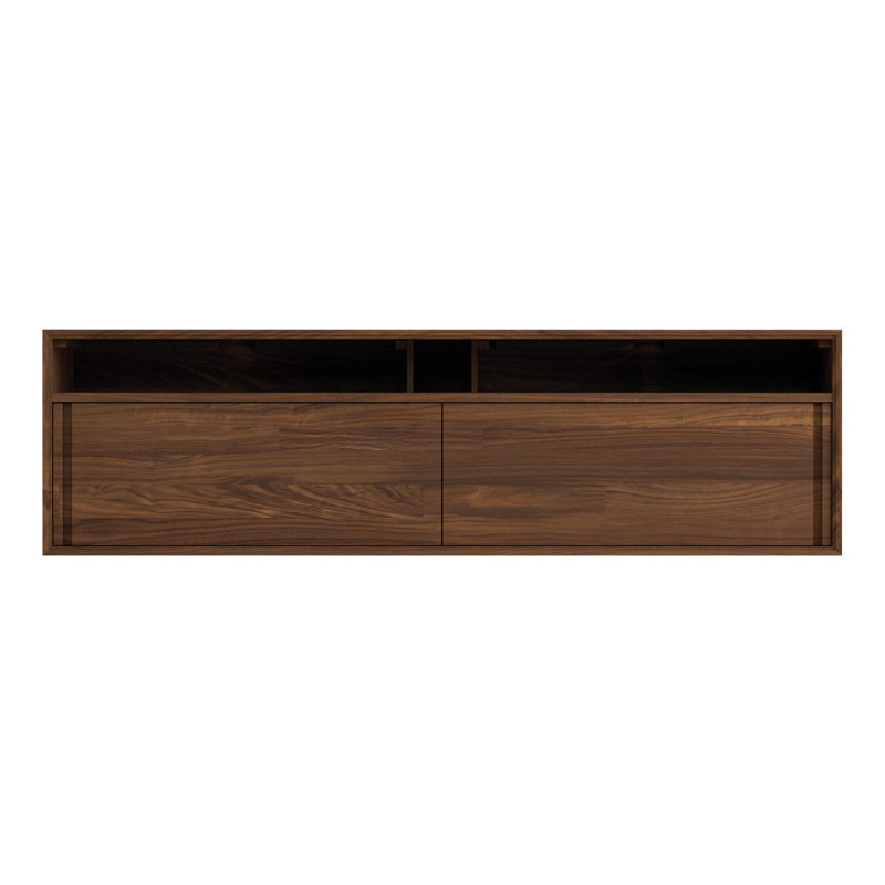 Catalina Media Console, 23.75"H x 66.13"L x 19"W, Natural Walnut