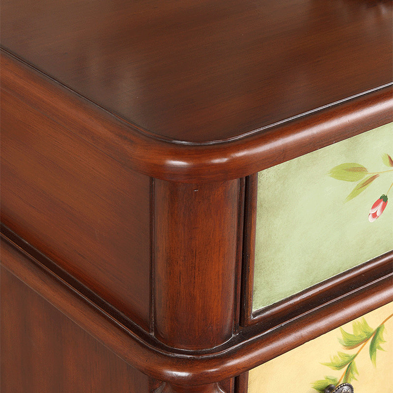 American Vintage Shoe Cabinet Side Cabinet 15 Pair Shoe Storage Cabinet