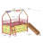 Jack Metal Junior House Twin Loft Bed with Slide and Curtain Set, Super Hero Color Gold and Red