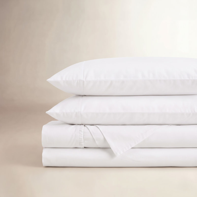 Ensemble de draps 100% flanelle Rome, Ensemble de draps pour lit double avec 2 taies d'o, Ivoire ivoire