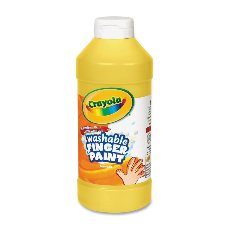 Peinture au doigt lavable, Jaune