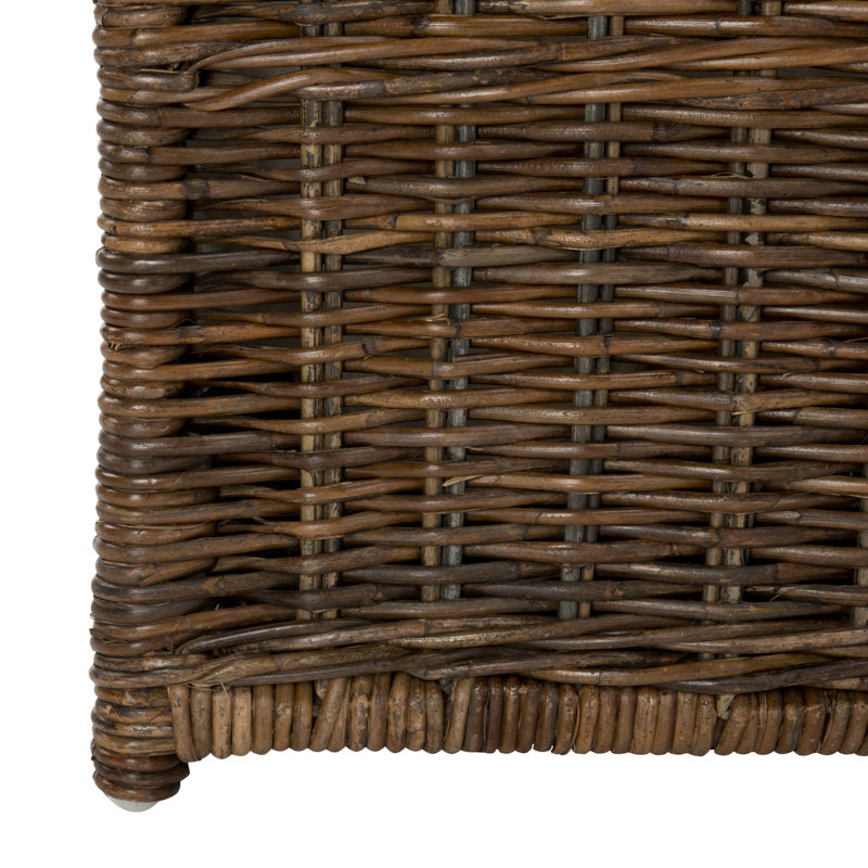 Caden Wicker Trunk, Brown, 26.6" H x 35.5" W x 22.4" D