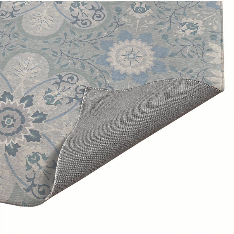 Tapis de bureau Skyler, L 24 po x P 36 po, Gris/bleu