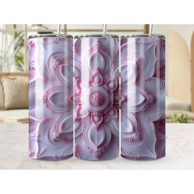 Choose Handmade Tumblers 591ml Vacuum Insulated Stainless Steel (18/8) Travel Tumbler with Straw