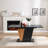 Extendable Dining Table With Built-In Storage, Wooden Table With Sturdy Metal Frame And MDF Base, Adjustable Tabletop-1705656215-1705656218