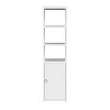 Lark 3- Tier 1 Door Narrow Etagere Bookcase