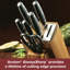 Anolon Cutlery Japanese Carbon Steel 8 Piece Knife Block Set with Built-In Sharpener