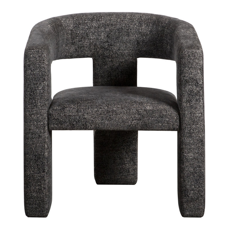 Elo Barrel Chair, Black Multi Boucle